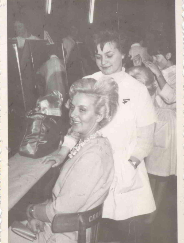 Barbara Łaba podczas konkursu fryzjerskiego