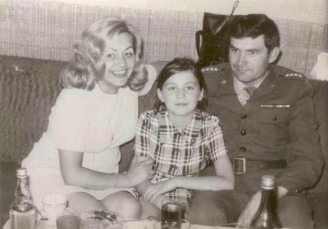 Barbara Łaba z mężem i córką Irminą