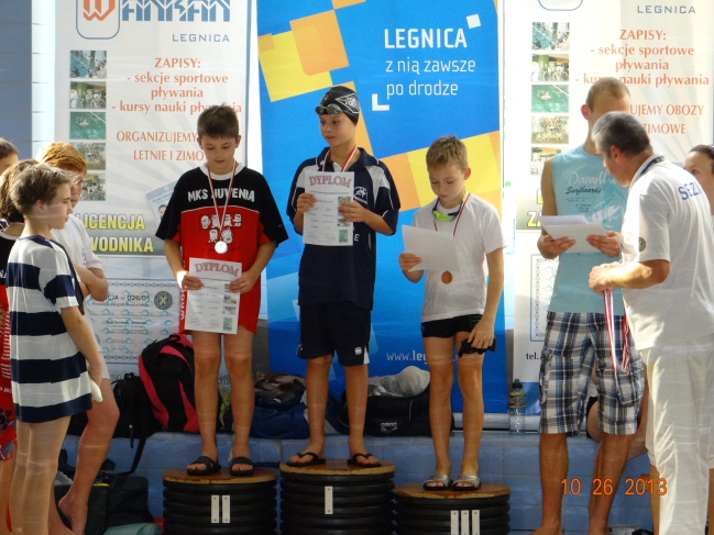 Iwan Shuschenka III miejsce 50m stylem grzbietowym (10 lat i młodsi)